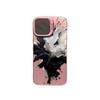 Black and White Ink Is Suitable for Iphone17 Mobile Phone Case 11 Apple 15promax/14 Anti-drop 13pro European and American Wind 16