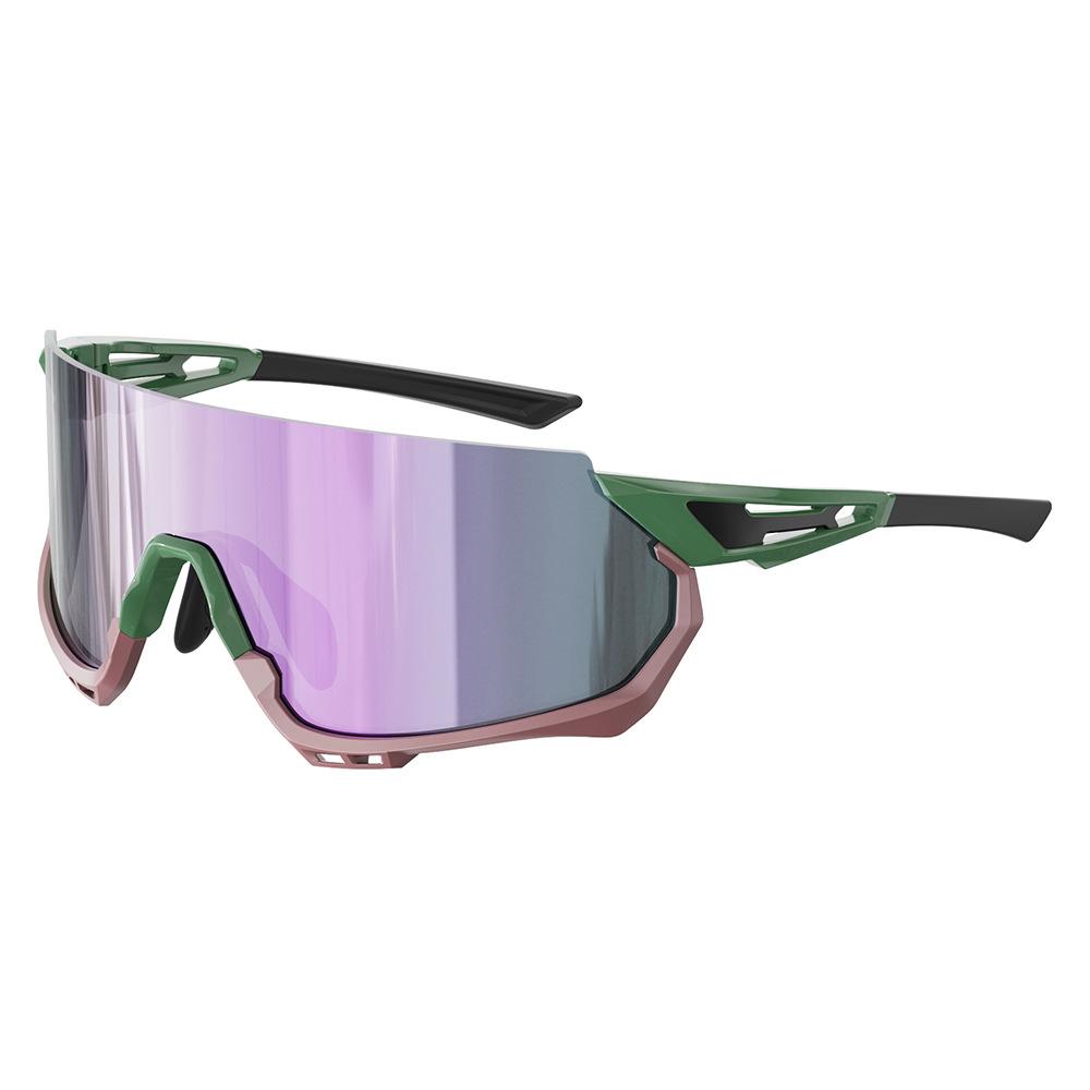 Custom Logo TR90 PC Sports Sunglasses UV400 Semi-Rimless Frame Mirrored Cycling Glasses Adjustable Nose Pads Waterproof