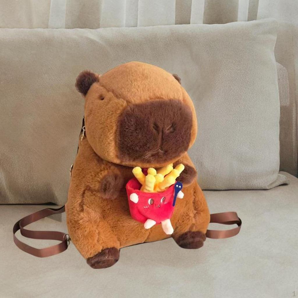 Capybara Backpack for Kids Girls Plush Toy Travel Vacation Birthday Gift