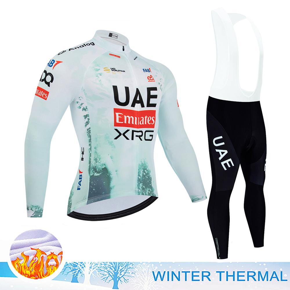 2026 UAE Men's Cycling Clothing Men Winter Man Cycling Set Maillot Mtb Man Clothes Sets Riding Suit Set Road Bike Wear Bib Shorts