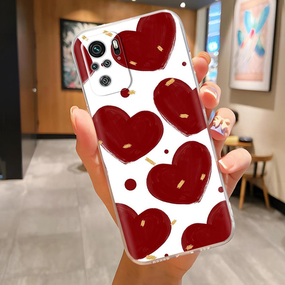 For Xiaomi Redmi Note 10 4G Case Note 10S Cute Painted Soft Silicone Back Cover For Redmi Note 10 Pro Max Clear Full Phone Cases