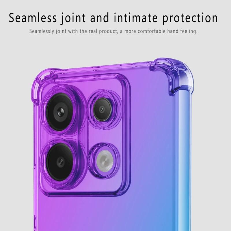 Shockproof Gradient TPU Case for Xiaomi Redmi Note 13 Pro Plus Note 12 12S 11 11S 10S 10 Protective Cover Fundas Coque Capa