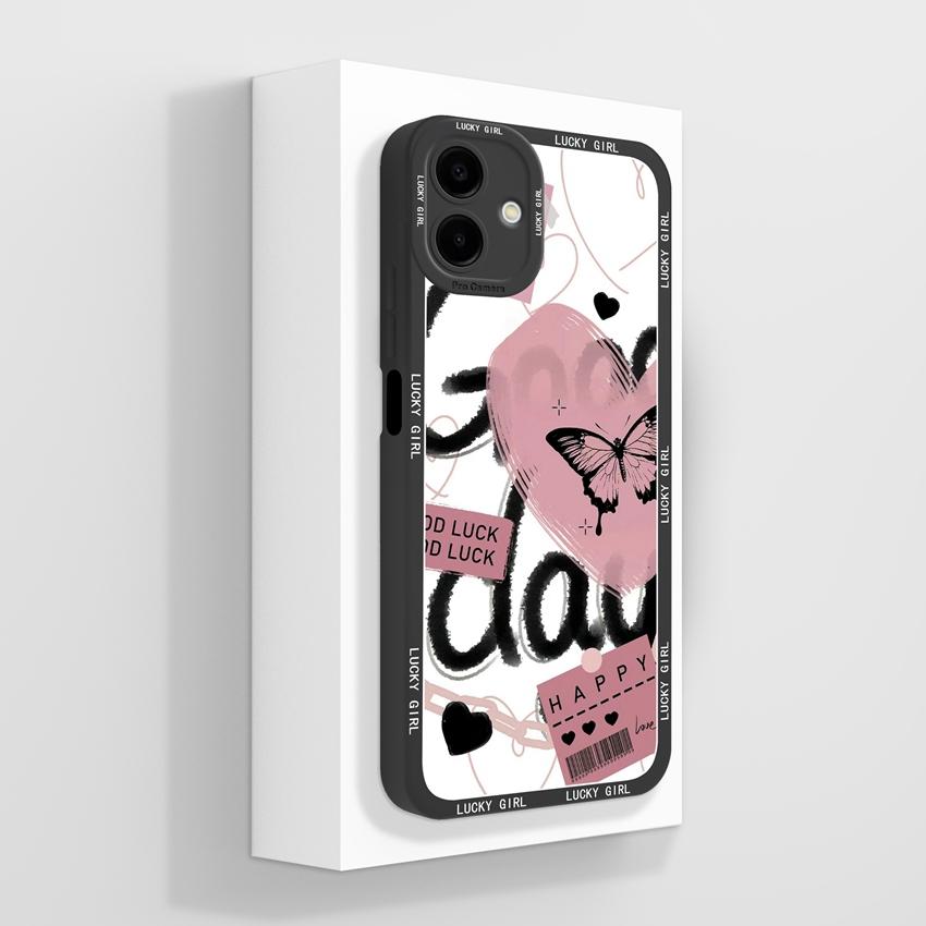 Sacs pour téléphone Pour Samsung A07 M07 F07 A17 M17 F17 M36 F36 M56 S26 Plus A25 Motifs Étiquette Mode Coque Arrière Souple en Silicone antichoc Pour Boîtier Samsung