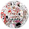 50 Poker Card Stickers: Trendy Waterproof Graffiti for Suitcases, Computers, and Notebooks