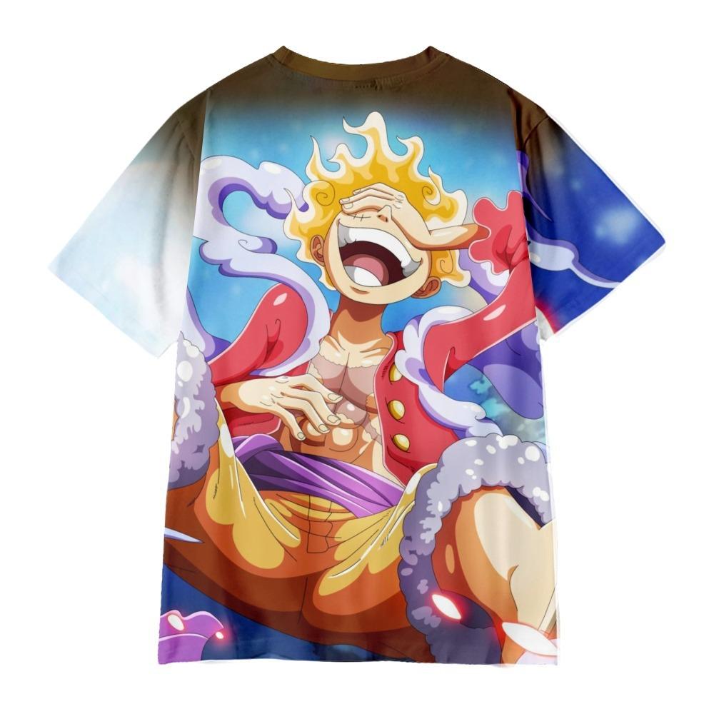 ONE PIECE Anime Printing Men Tshirt Casual Breathable Tshirts Funny Cartoon Loose Tees Shirts Street Oversized T-Shirts Man