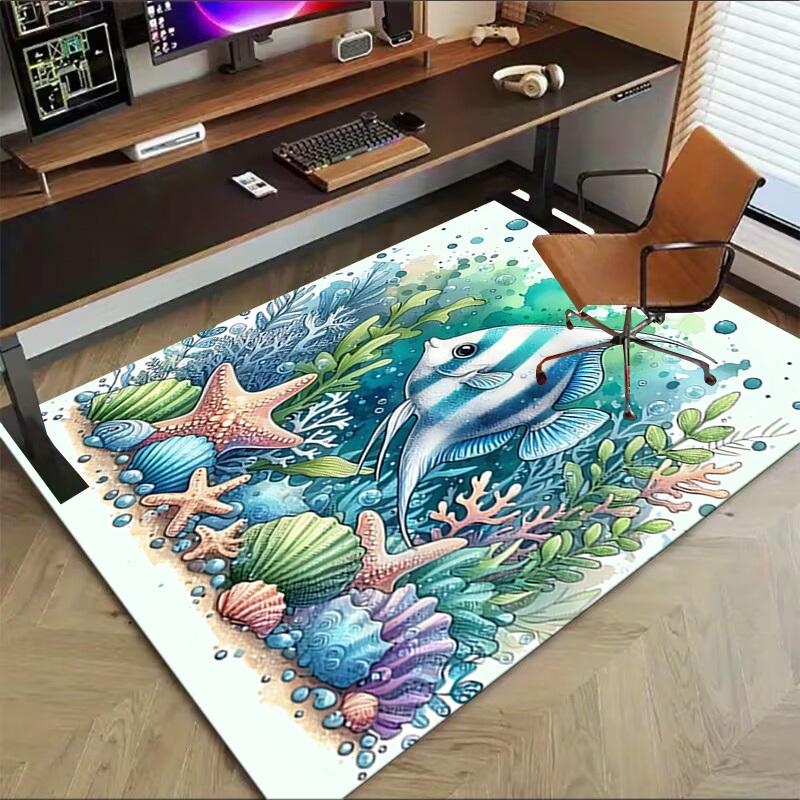 Ocean Marine Pattern Area Rug, Office Carpet Indoor Outdoor Entrance Doormat, Non-Slip Soft And Comfortable, Living Room, c122079