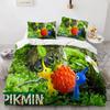 Tegneseriespill Pikmin Sengesett Gutter Jenter Tvilling Queen Size Dynetrekk Putetrekk Seng Barn Voksen Mote Hjem Tekstilekstil