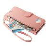 Zipper Style Flip Credit Card Case Pouch Bag for Samsung Galaxy A53/A54/A55/A56/A14/A15/A17/A16 Rope Phone Cover