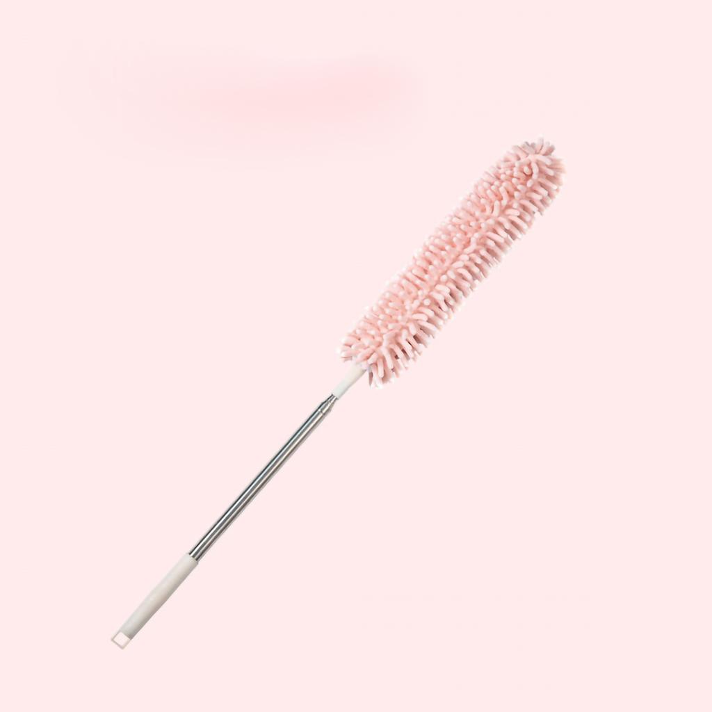 Telescopic Duster Handheld Dust Remover Washable Bendable Head for Household Ceiling Furniture Cleaning Telescopic Duster