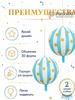 22 Inch 4D Aluminum Foil with Striped - 2 Pack for Party Decor
