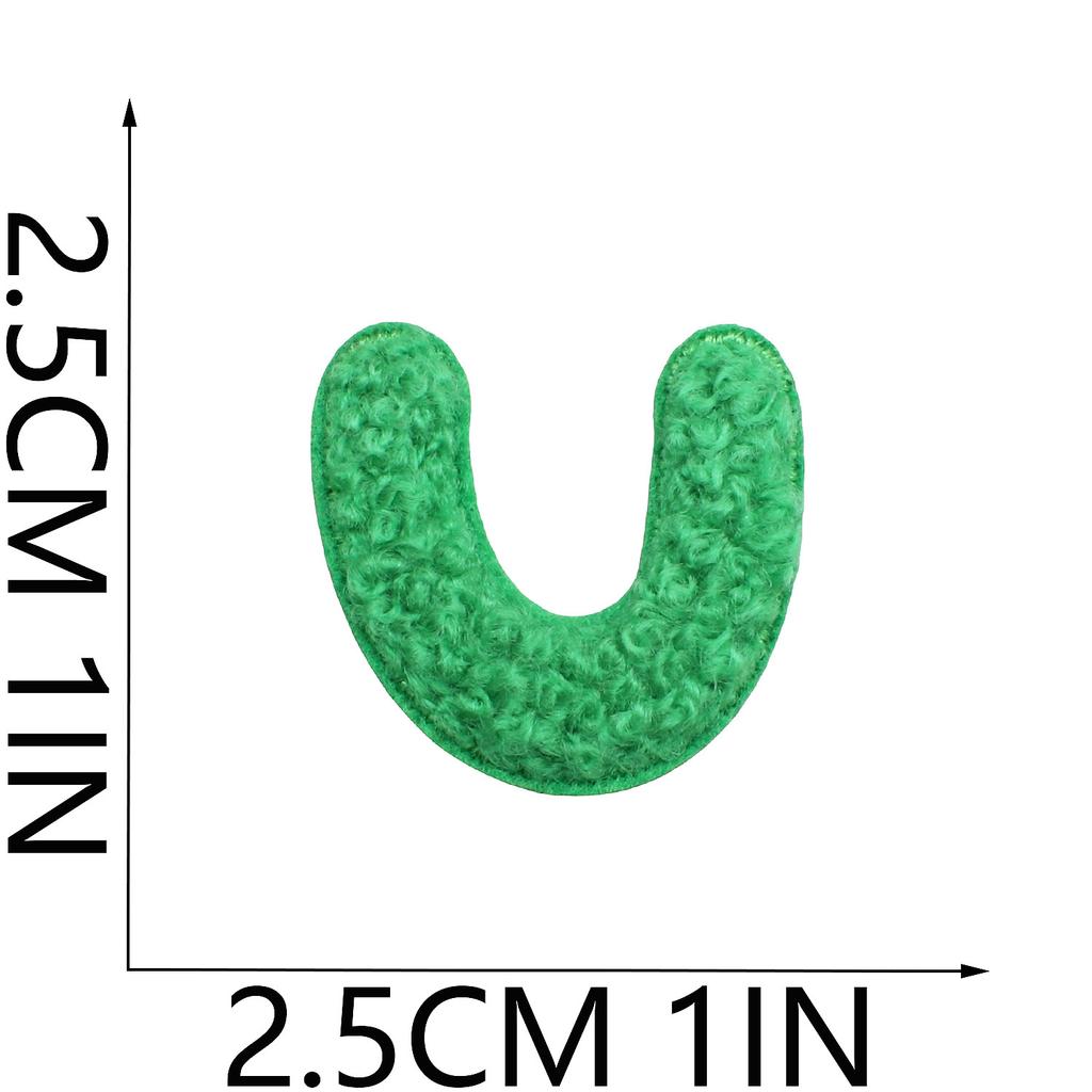 Towel Embroidery English Alphabet Embroidery Cloth Sticker Small Number Patch Sticker Bag Decoration Chenille Embroidery Label Ironing