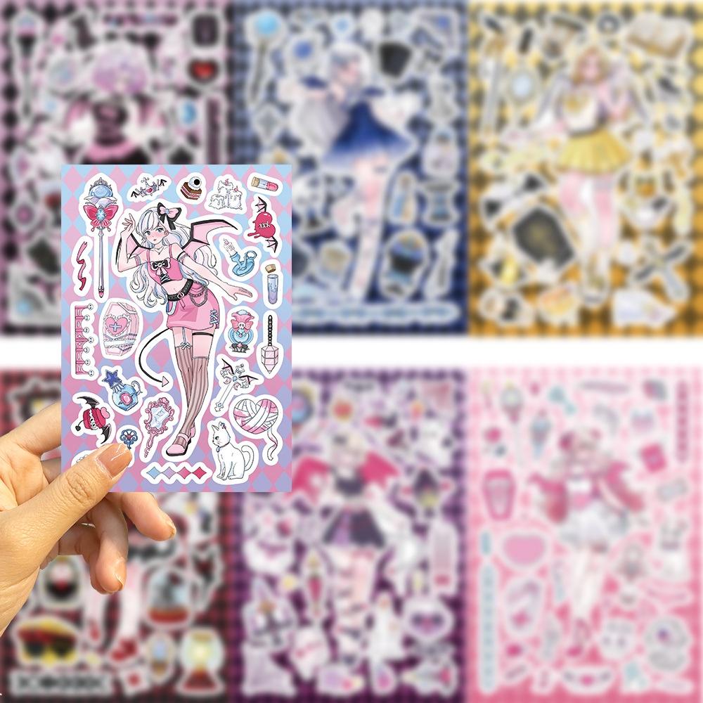 8Sheets Original Devil Girl Guka Diy Stickers For Helmet Bicycle Hand Account Pencil Case Decals Sticker Story Store