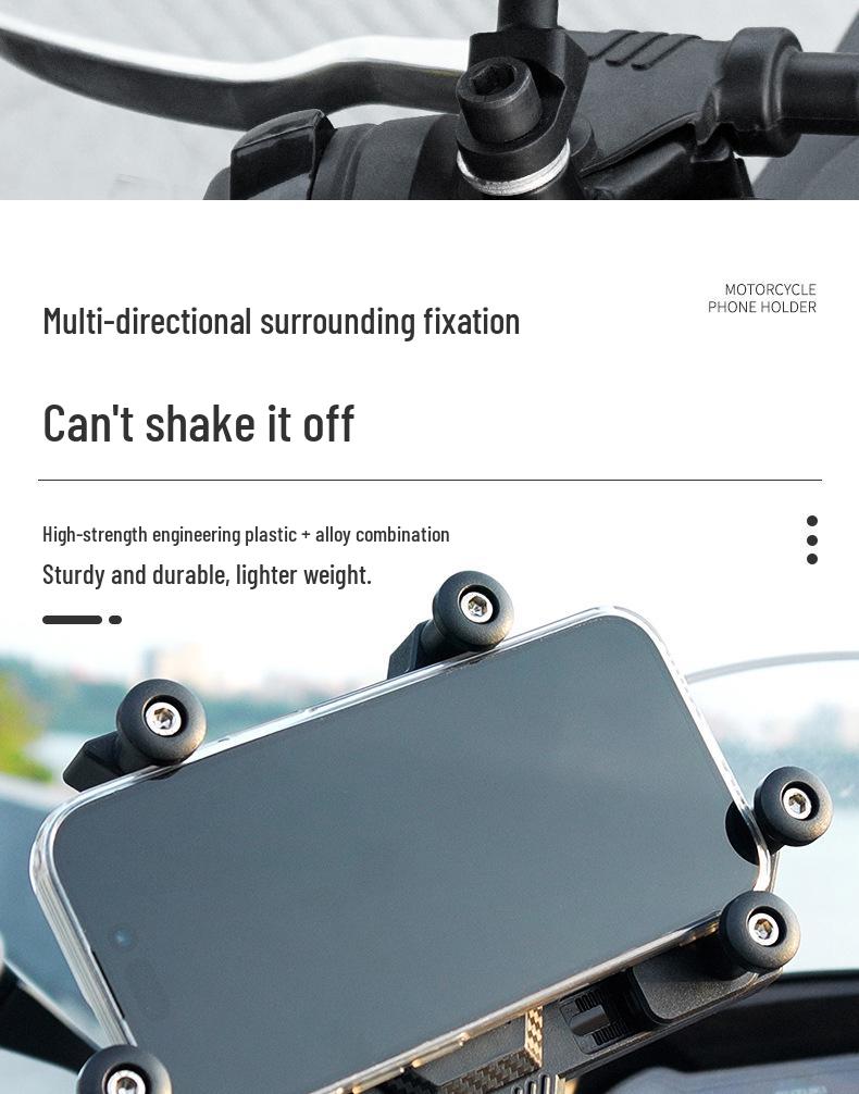 Universal Shock-Absorbing Phone Holder for Pedal Electric Motorcycles & Scooters