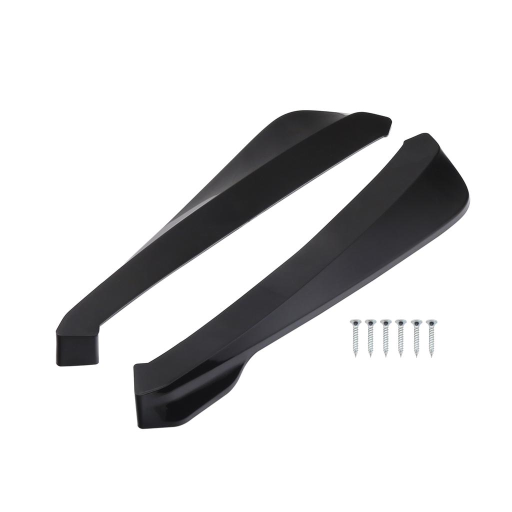 Rear Bumper Lip Splitter   Car Side  Fins Body Lip Spoiler Chin Skirt Protector, Black