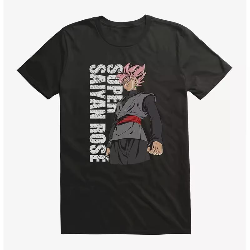 

Dragon Ball Anime Super Saiyan Rose Printed Tshirt Unisexs and Womens Tshirt Unisexs Top Sports Tshirt 2026 Summer New S