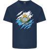 Torn San Marino Flag Sammarinese Day Football Unisexs Light Cotton TShirt