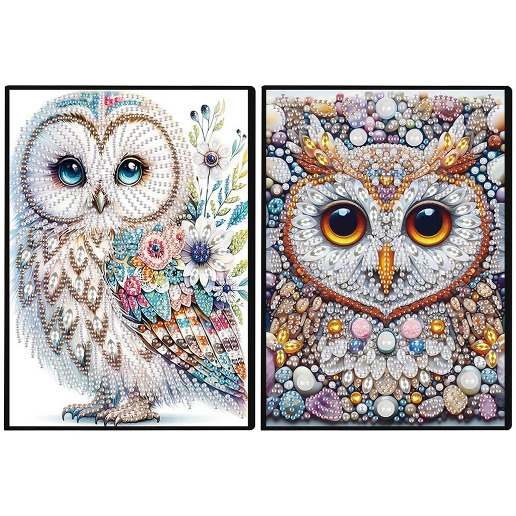 2pcs Partial DIY 50 Pages A5 Diamond Painting Notebook Special Shaped Diamond Art Diary Book Kits for Adults Beginner