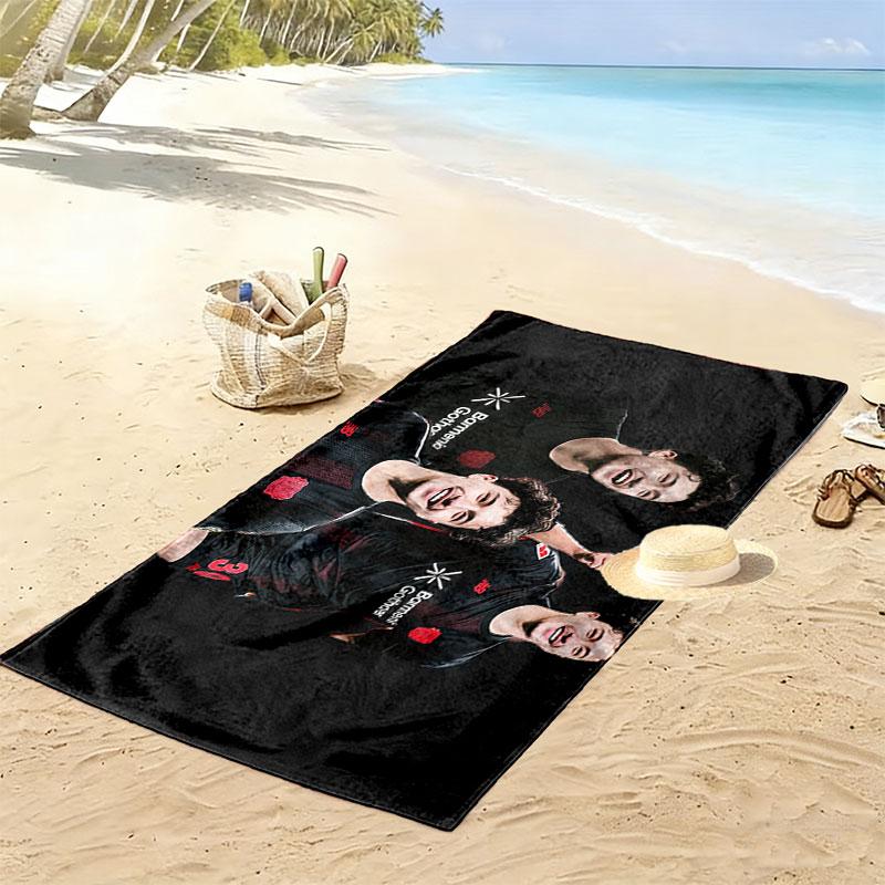 Bayer Leverkusen Ibrahim Maza Druck Strandtuch, Großes Weiches Schnelltrocknendes Handtuch für Strand Camping Schwimmen