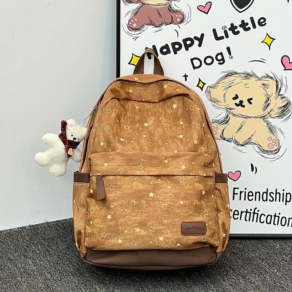 Schoolbag New Schoolbag Primary School Students Korean Version Ins Large Capacity Star Backpack Junior High School Girls Travel Small Backpack