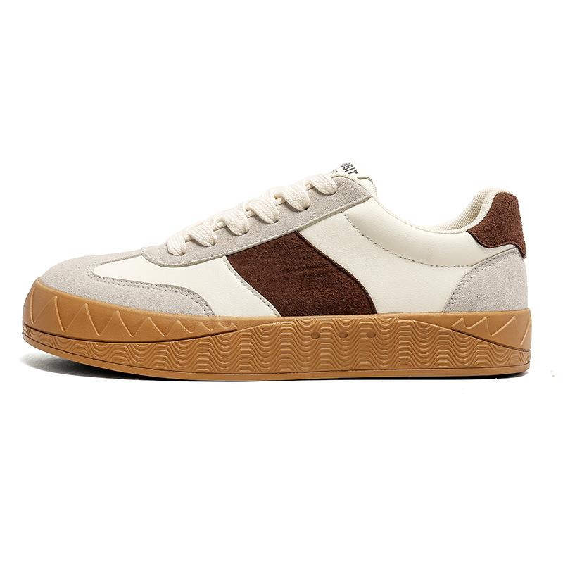 

Afan Ting men s shoes retro moral training shoes winter casual board shoes 2025 casual flat white shoes board 1215 44 коричневий