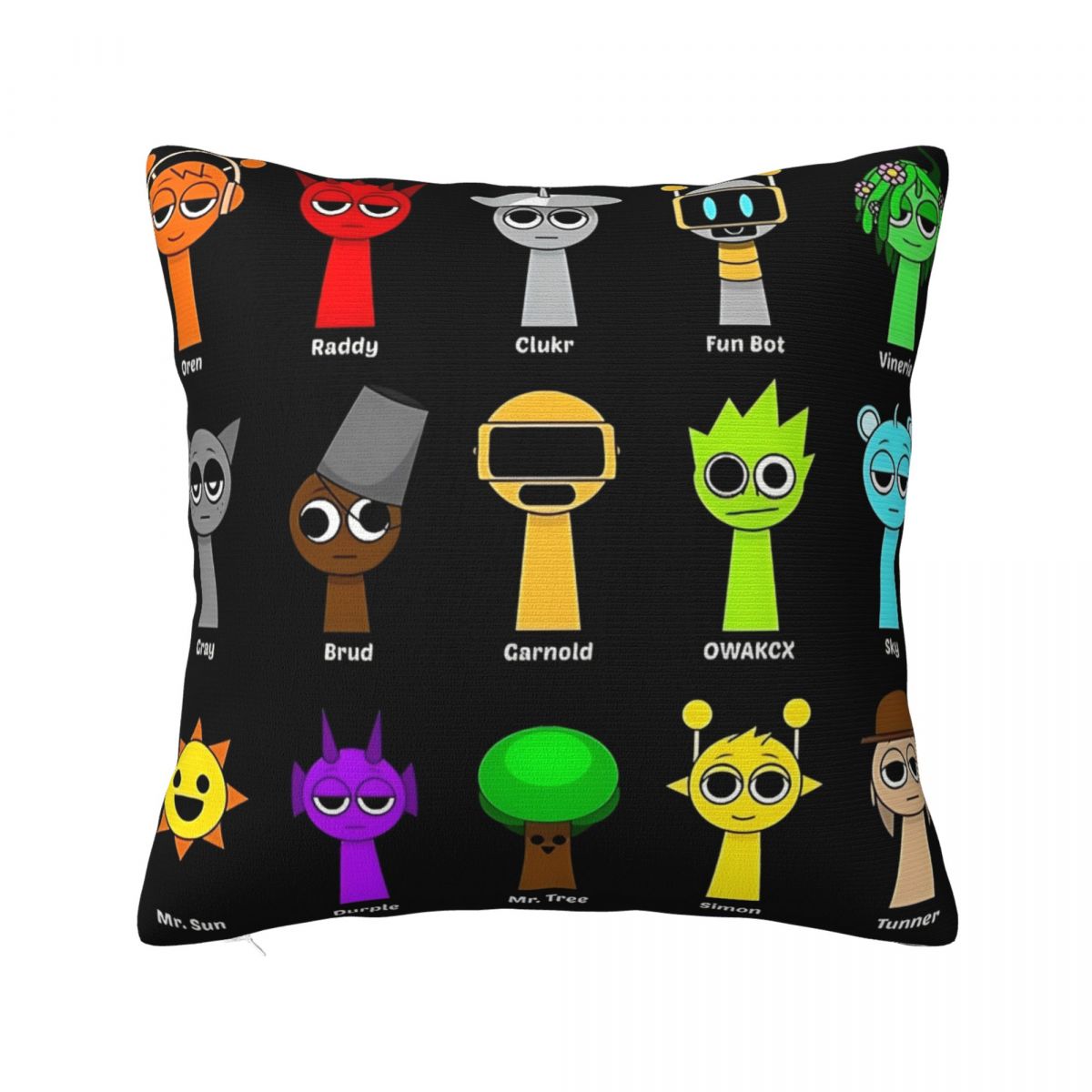 

Sprunki Game Pillow Cover Polyester Pillow Case Cushion Cover Kawaii Design Pillowcases For Sofa Home Decoration 12x12Inch