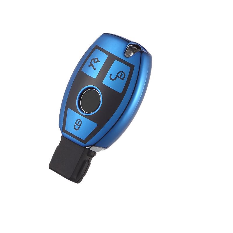

Mercedes TPU Soft Rubber Key Case for A-Class, C-Class, E-Class, GLC-Class, C200L - Car Remote Cover with Buckle