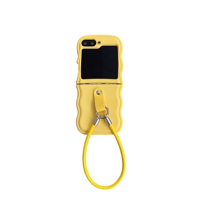 Leather Lanyard for Samsung Z Flip Series: Compatible with Z Flip 6/7 Silicone Case, Cross-Border Trade Accessory.