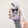 Kuromi Hello Kitty Chain Holder Casing For Xiaomi Redmi 15C 15 Note 15 Pro Plus 5G 14C 13C 12 Note 14 13 Pro Plus 5G Phone Case
