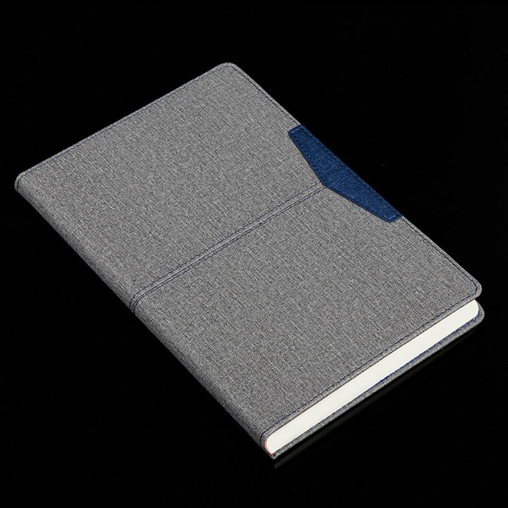 (Logogravur möglich) A5 Stoffleder Business Notizbuch, Arbeitsnotizblock, Besprechungsprotokollbuch, Tagebuch, Fachnotizen, 98 Blatt 196 Seiten