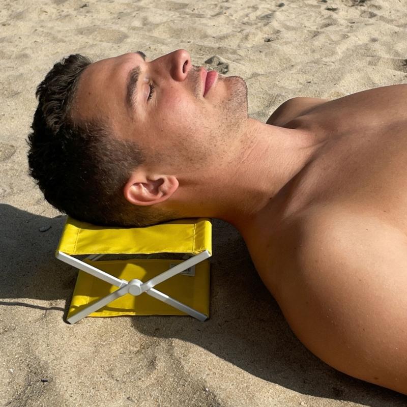 Portable Folding Beach Pillow for Sunbathing and Relaxing with Comfortable Head and Neck Supports Small Design