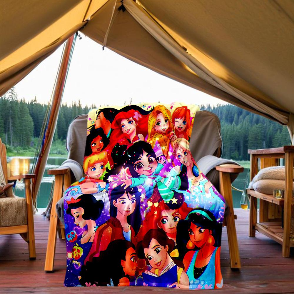1pc, Happy Disney princesses Blanket, Soft Throw for Room Decor, Perfect Gift for