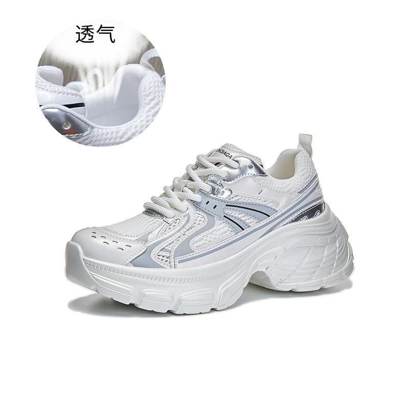 

Platform dad shoes women s spring and summer 2025 new heightening breathable sports shoes versatile casual shoes women s fashion women s shoes 35 жемчужина белый