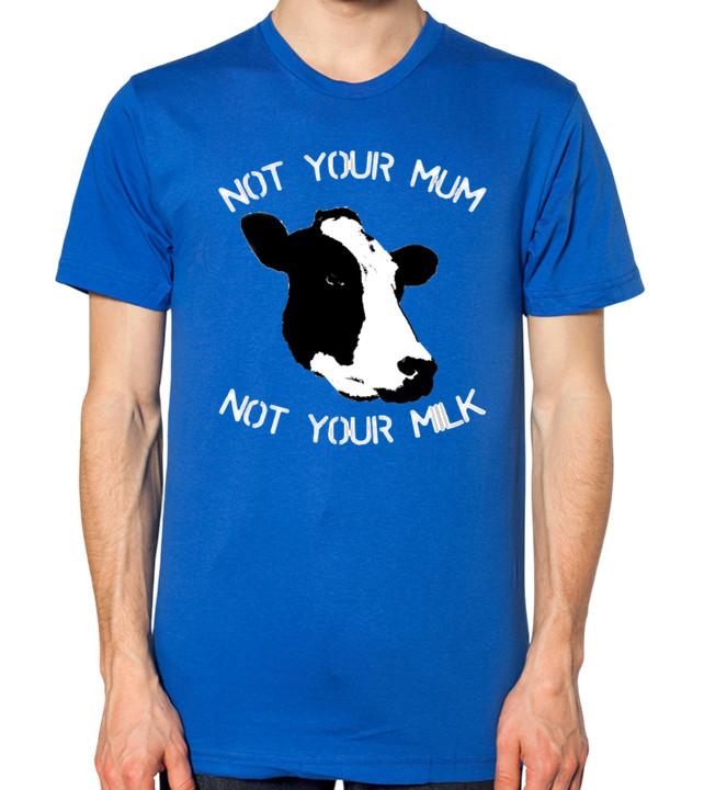 Cow Not Your Mum Not Your Milk T-Shirt Men Women Unisex Top S разноцветный