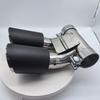 Porsche 718 Black Carbon Fiber Stainless Steel Performance Exhaust Tailpipe
