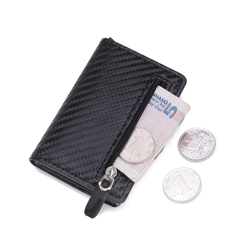 RFID Carbon Fiber Multi-Card Wallet - Anti-Demagnetization, Multi-Functional Credit Card Holder