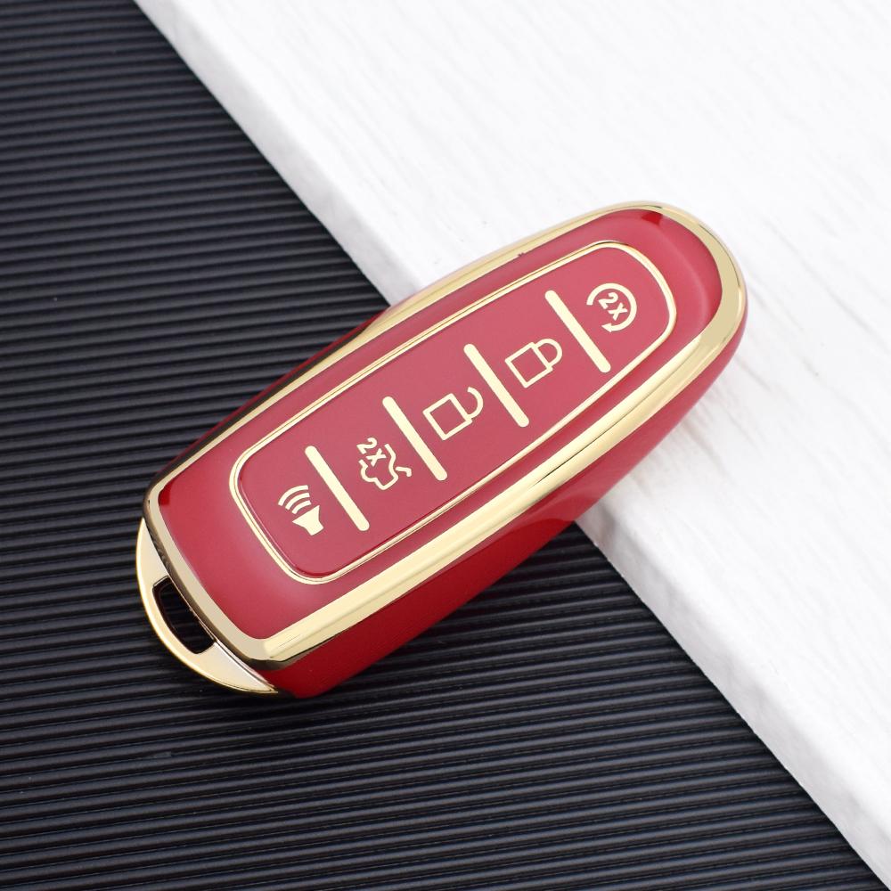 Husă TPU cu 5 Butoane pentru Cheie Auto cu Telecomandă Fob pentru Ford Explorer Edge Escape Flex Taurus 2011 2012 2013 2014 2015 Cheie Inteligentă