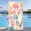 2D FLAT PRINTING]1Pc**Fresh Shell And Conch Theme Beach Towel** |   Quick-Drying, Ultra-Soft Polyester Fiber | Large-Sized Beach Towel | Men'S Beach