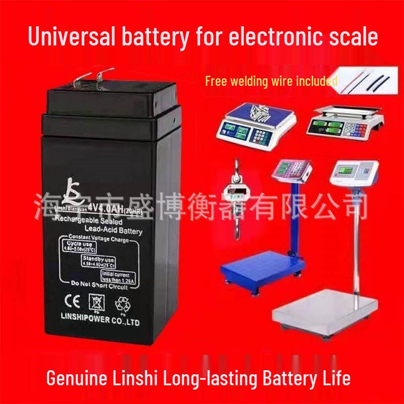 Universal 4V Battery for Electronic Scales - Free Shipping - Compatible with Household & Commercial 4Ah, 4.5Ah, 5Ah Models
