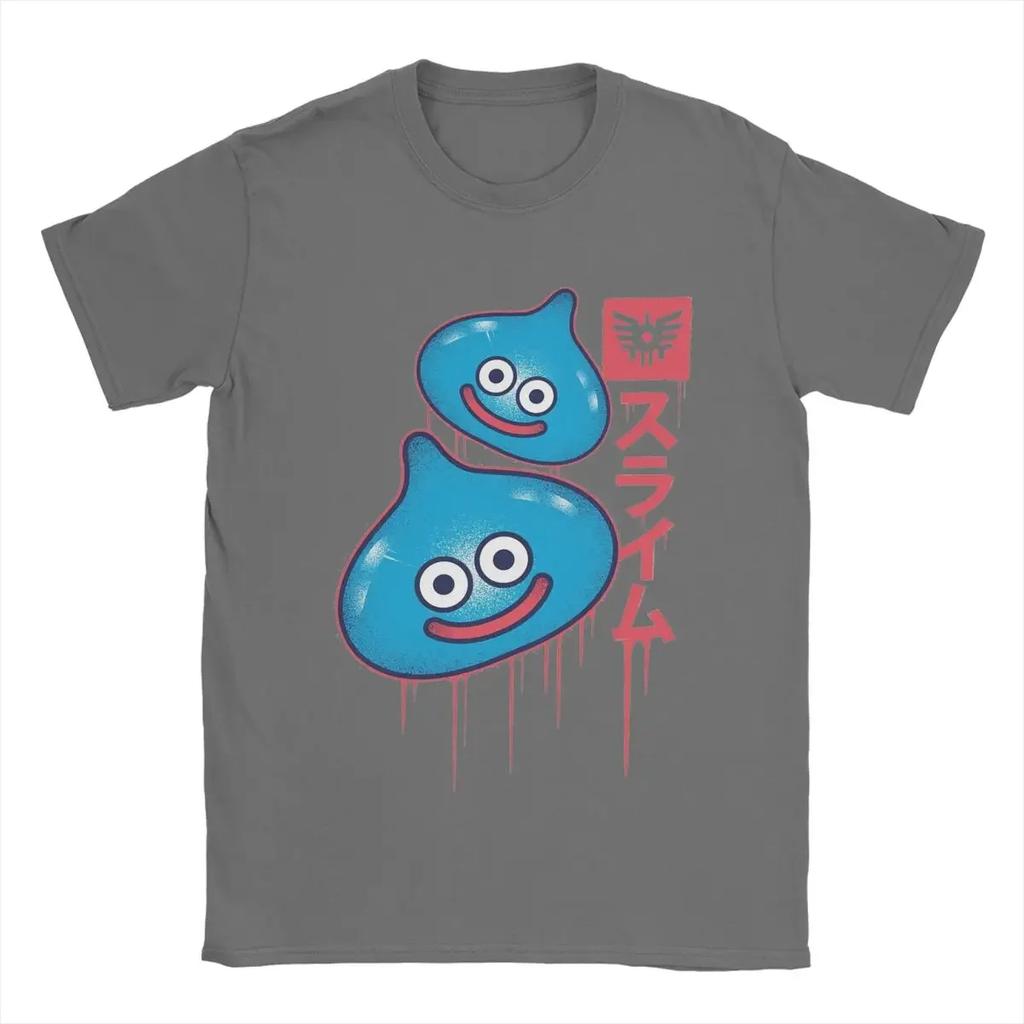 Dragon Quest Slime T-Shirts for Men Funny Cotton Tee Shirt Round Neck Short Sleeve T Shirts Plus Size Clothes
