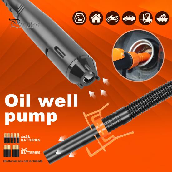 Portable Transfer Pump Battery Operated Electric Siphon Pump Powerful Suction Easy To Use Handheld Fuel Oil Transfer Pump