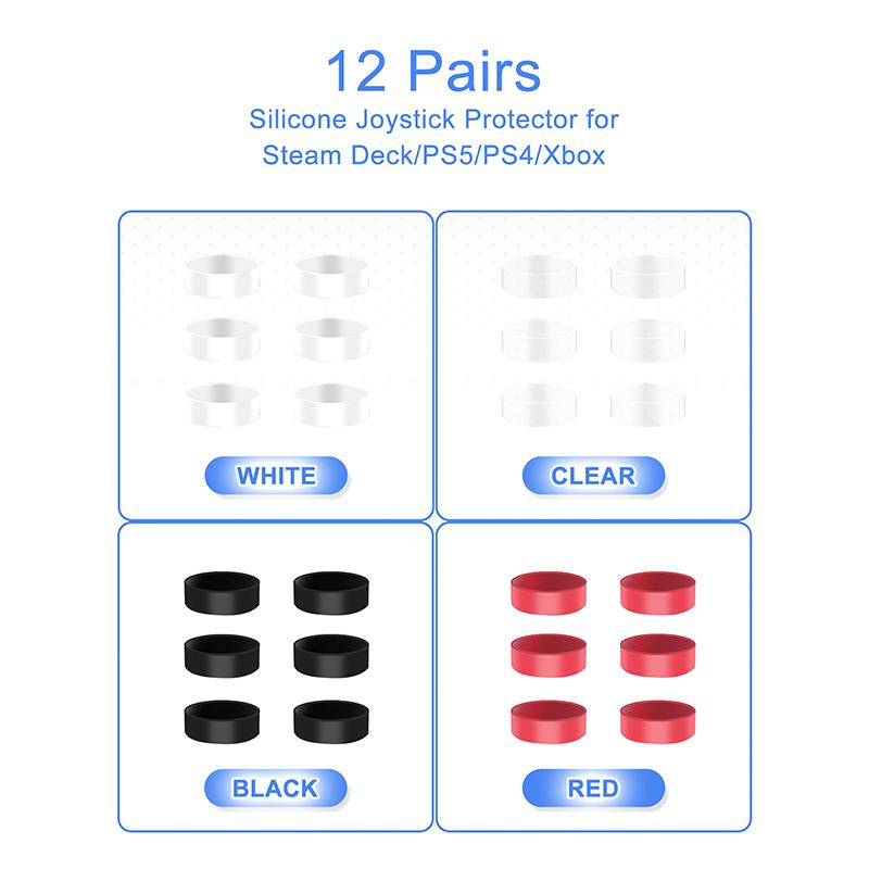 24Pcs Protective Ring For Steam-Deck/Ps5-/Ps4-/Switch- Pro Silicone Ring Cover Protective Ring