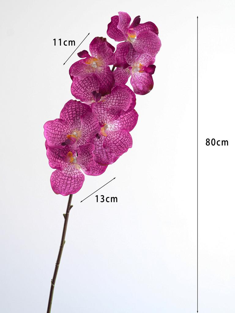Artificial Vanda Orchid Flowers Real Touch Fake Orchid Folral Arrangement  Realistic Decorative Vanda Flower