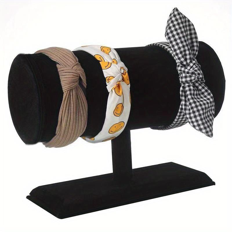 

1pc Headband Rack, Single layer Hair Accessories Headband Storage Rack, Desktop Free Standing Headband Rack, Head Rope Storage Stand, Black Headband Holder