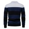 Gant Herbst Stickerei Neuer Herren Langarm Polo Kragen Pullover Slim Fit Revers Gestreiftes Patchwork Strickpullover