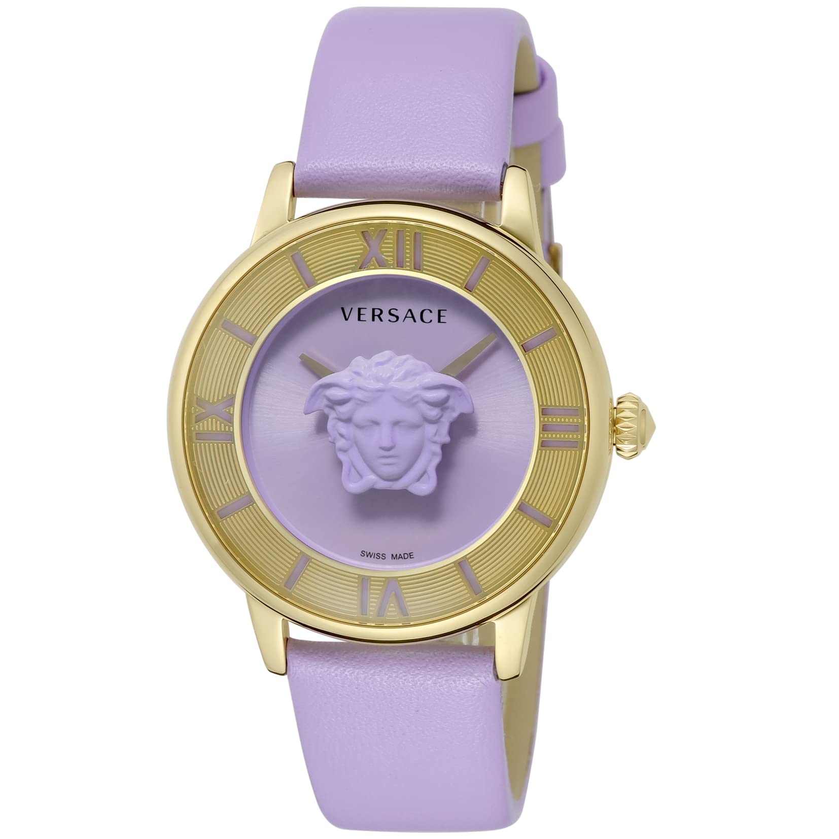 

Watch LA MEDUSA Medusa Purple Dial Stainless Steel Sapphire Glass Quartz 38MM Swiss Watch VE2R00522 [Versace] Women s [Item] фіолетовий