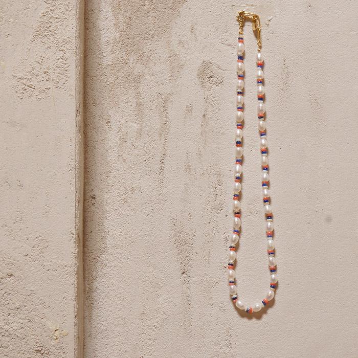 Treaju Triple Combi Color Pearl Necklace