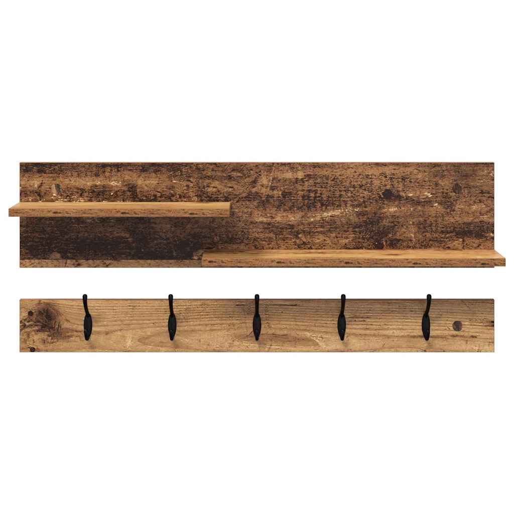 Wall Mounted Nightstand Reclaimed Wood Look 90 x 15 x 36 cm Engineered Wood