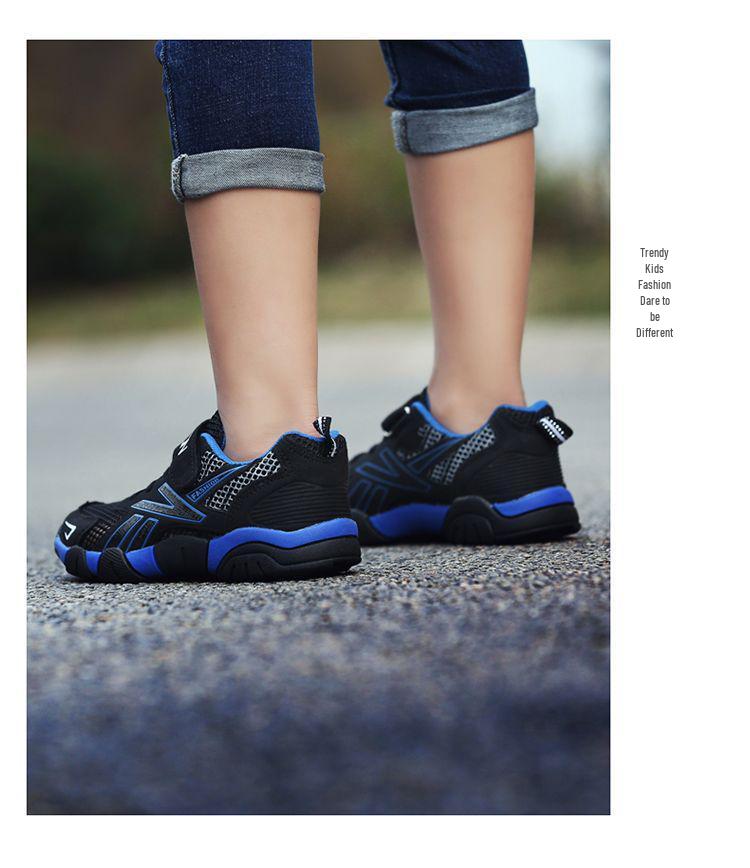 Boys' Mesh Breathable Sports Running Shoes for Spring, Summer, and Autumn