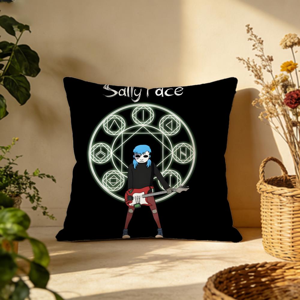 Stylish SSally Facees Cushion Cover Versatile DoubleSided Pillow Case Fit for Sofa Bed Car Daily Decor