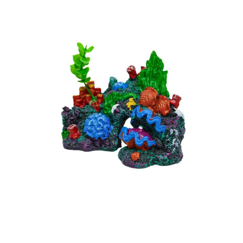 

Красочная рыба Скала Дом Смола Рыба Укрытие Уклонение Аквариум Коралловый Риф Украшения Реквизит Style 2